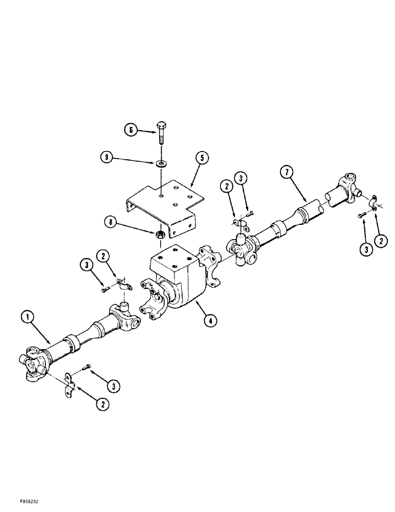 Схема запчастей Case IH 9380 - (6-144) - PTO DRIVE SHAFT MOUNTING (06) - POWER TRAIN