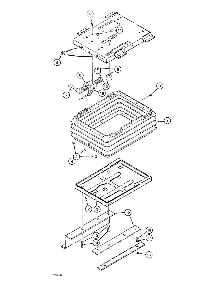 Схема запчастей Case IH 9310 - (9-058) - DELUXE AIR SUSPENSION SEAT, BOOT AND MOUNTS (09) - CHASSIS/ATTACHMENTS