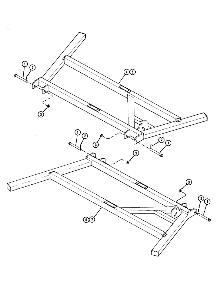 Схема запчастей Case IH DOT 25 - (08) - WING FRAMES, 25 FOOT 