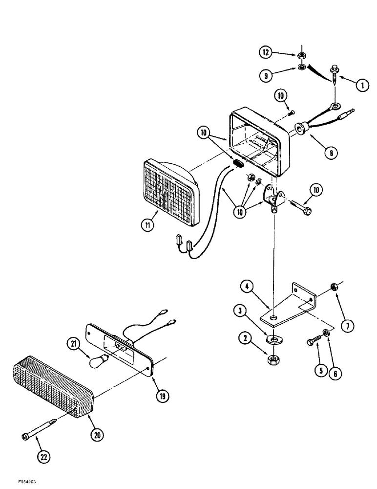 Схема запчастей Case IH 9370 - (4-48) - LAMPS (04) - ELECTRICAL SYSTEMS