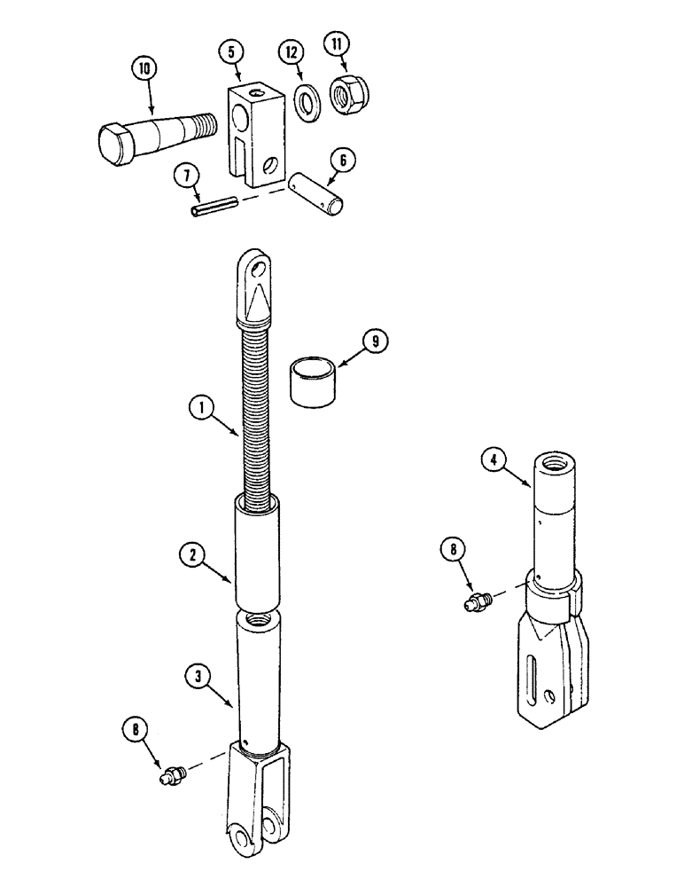 Схема запчастей Case IH 1294 - (9-264) - LIFT LINK, WITH CAB VERSION, NOT NORTH AMERICA (09) - CHASSIS/ATTACHMENTS