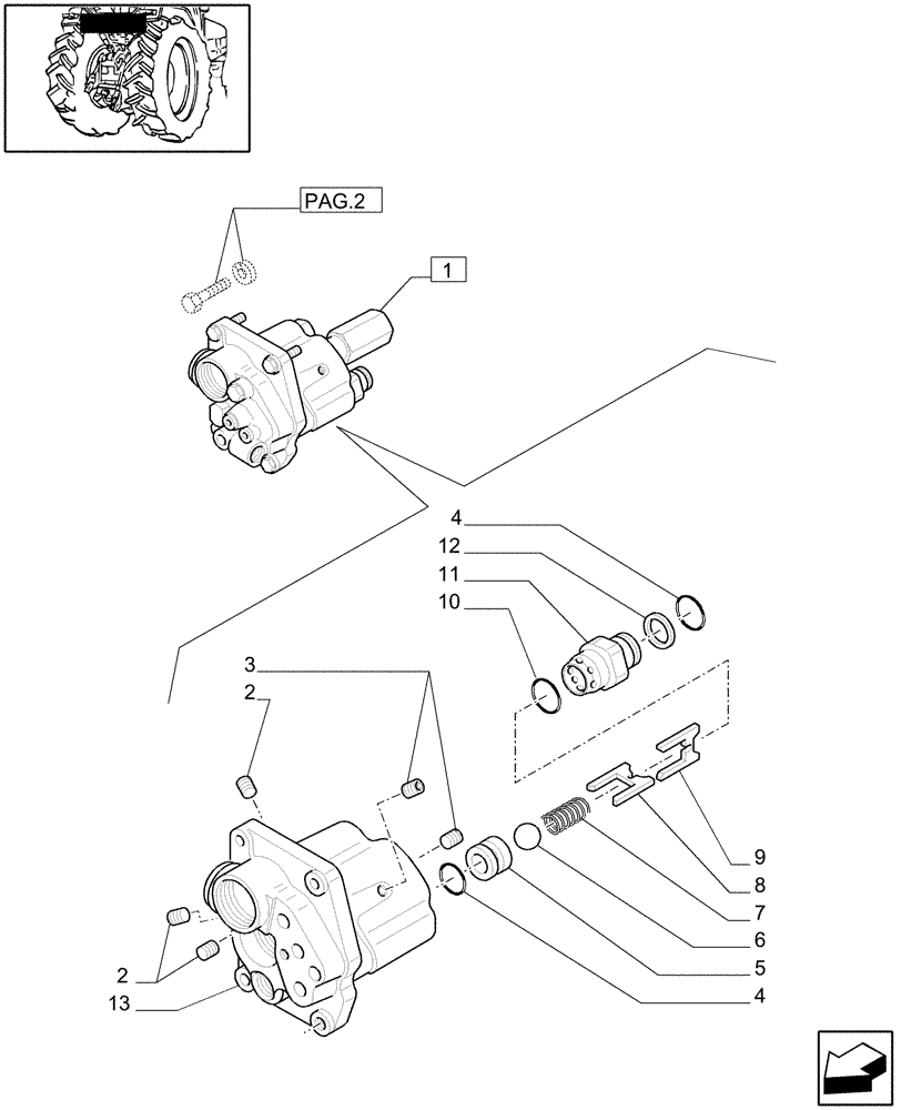 Схема запчастей Case IH JX1085C - (1.82.4[04]) - LIFTER DISTRIBUTOR AND VALVES - BREAKDOWN (07) - HYDRAULIC SYSTEM