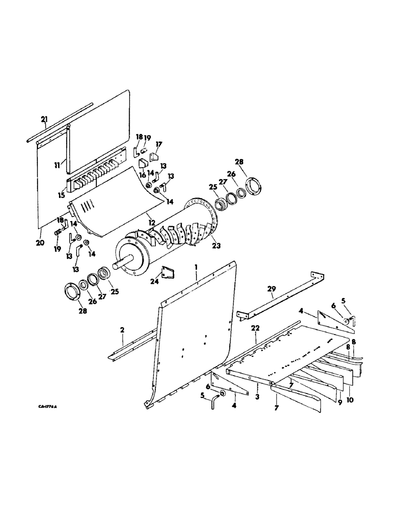 Схема запчастей Case IH 715 - (20-12) - SEPARATOR, STRAW CHOPPER, CUTTING PARTS, SERIAL NO. 3251 AND ABOVE Separation