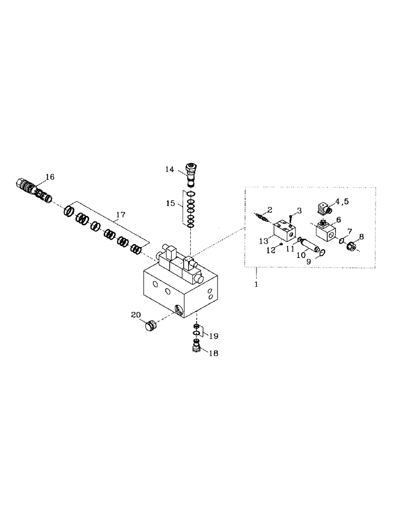 Схема запчастей Case IH 7000 - (B04-97) - HYDRAULIC SOLENOID RELIEF VALVE, TOPPER MANIFOLD, FLORIDA OPTION Hydraulic Components & Circuits