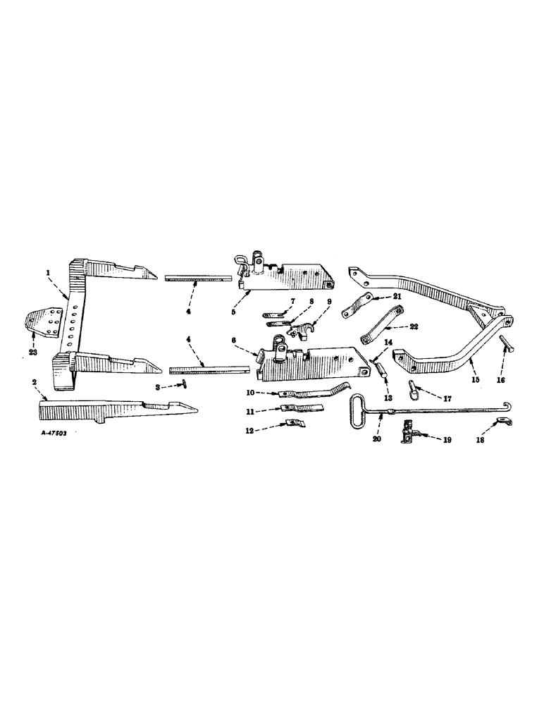 Схема запчастей Case IH 400-SERIES - (433) - ATTACHMENTS, FAST-HITCH WITH TRACTION CONTROL, SPECIAL, DRAWBAR, SOCKET BEAMS & BAIL Attachments