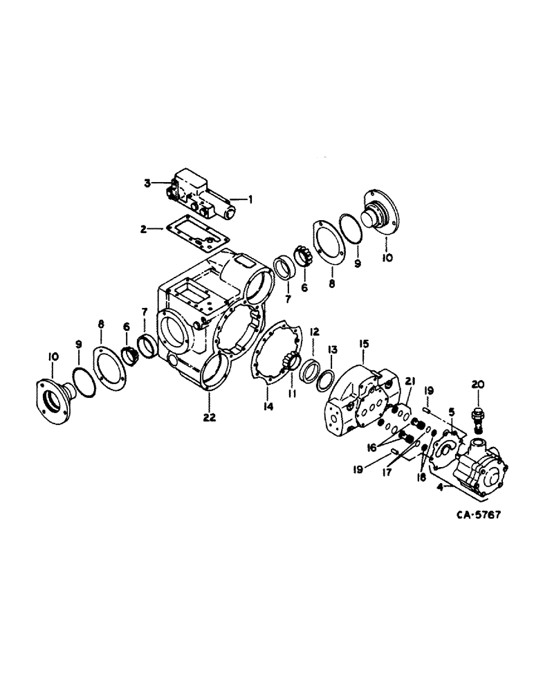 Схема запчастей Case IH 815 - (10-21) - HYDRAULICS, HYDRAULIC PUMP, VALVE BLOCK, EATON (07) - HYDRAULICS