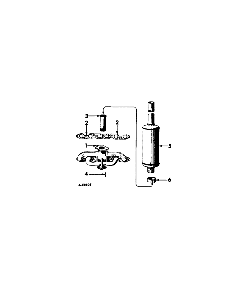 Схема запчастей Case IH 340 - (020) - CARBURETED ENGINE, EXHAUST SYSTEM (01) - ENGINE