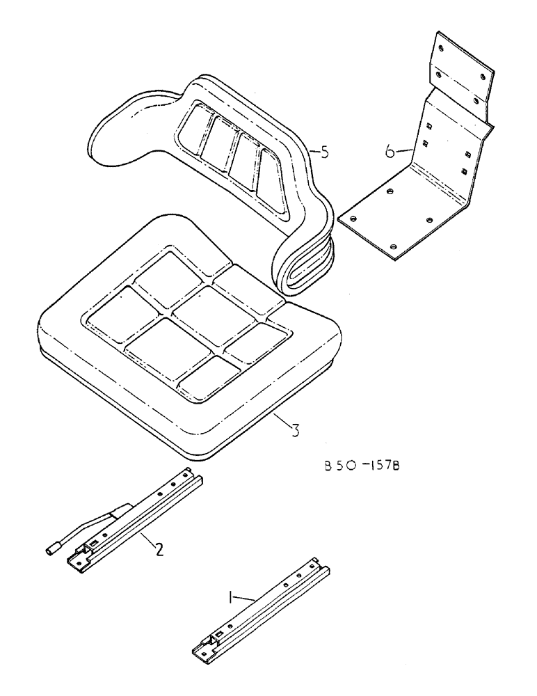 Схема запчастей Case IH 258 - (13-062) - SEAT AND SLIDES, GRAMMER (05) - SUPERSTRUCTURE