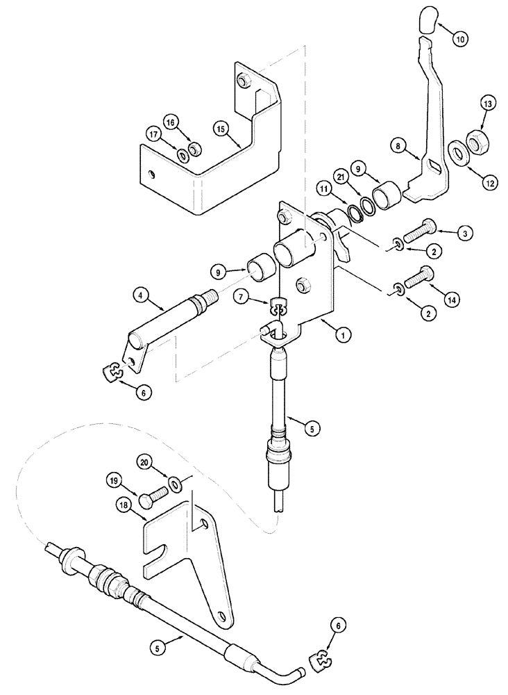 Схема запчастей Case IH MX110 - (06-18) - CREEP SPEED SHIFTER LEVER (06) - POWER TRAIN