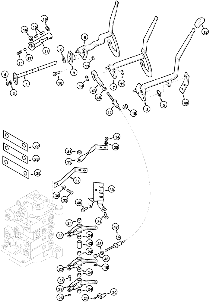 Схема запчастей Case IH MX80C - (08-30) - CONTROLS REMOTE CONTROL VALVE (08) - HYDRAULICS