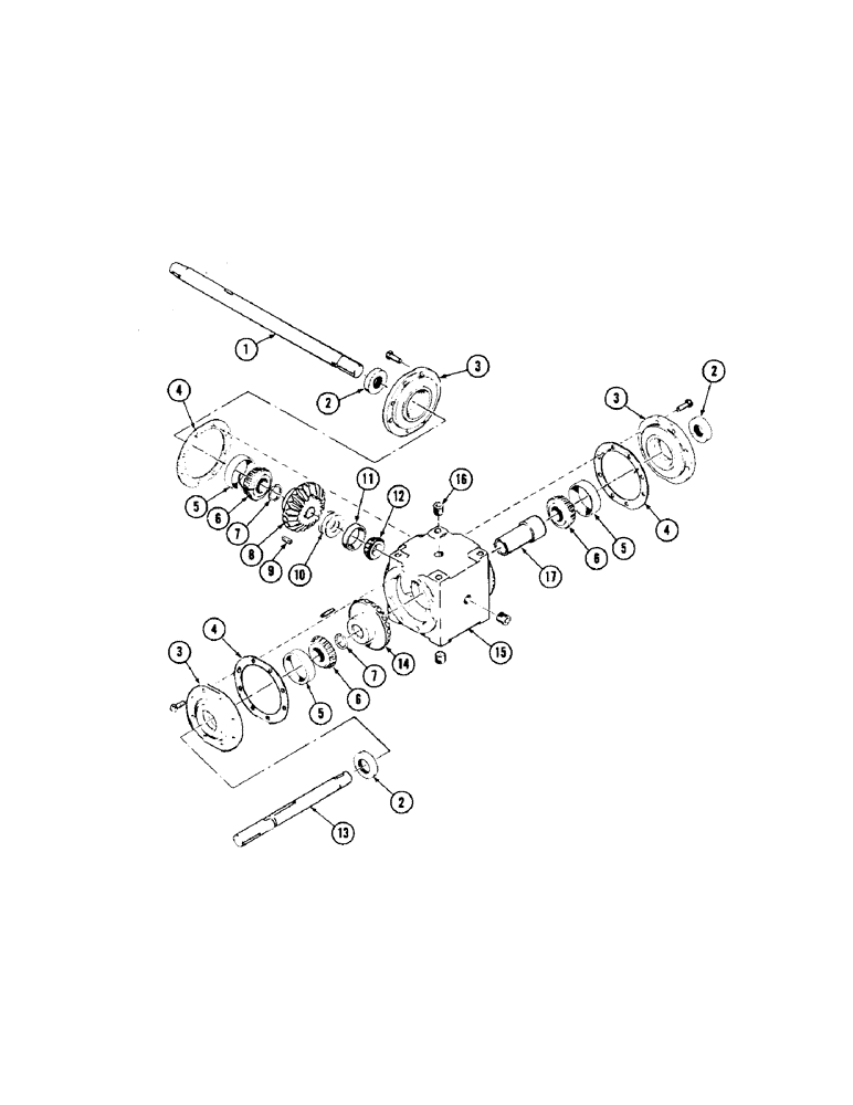 Схема запчастей Case IH 1075 - (090) - F37459 GEAR BOX, DRAPER HEADER (58) - ATTACHMENTS/HEADERS