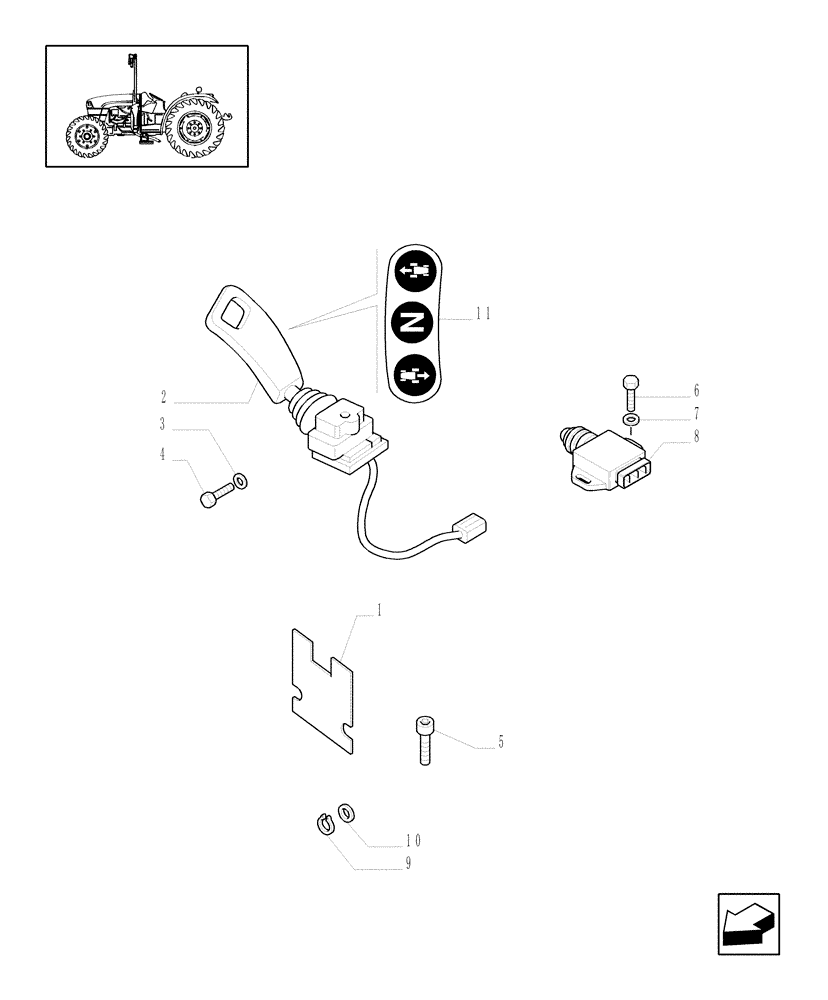 Схема запчастей Case IH JX1075C - (1.75.0/05) - (VAR.275-275/1) HI-LO ELECTRIC CONTROLS - CONTROL LEVER AND SWITCH (06) - ELECTRICAL SYSTEMS