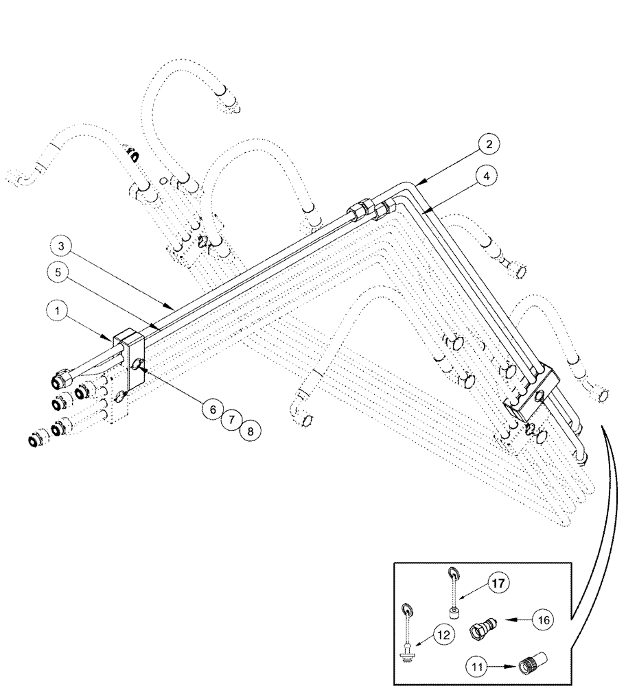 Схема запчастей Case IH L455 - (08-02) - HYDRAULICS AUXILIARY (08) - HYDRAULICS