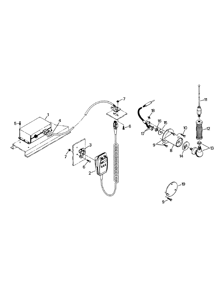 Схема запчастей Case IH KP-1400 - (01-18) - C.B. RADIO AND MOUNTING (10) - CAB