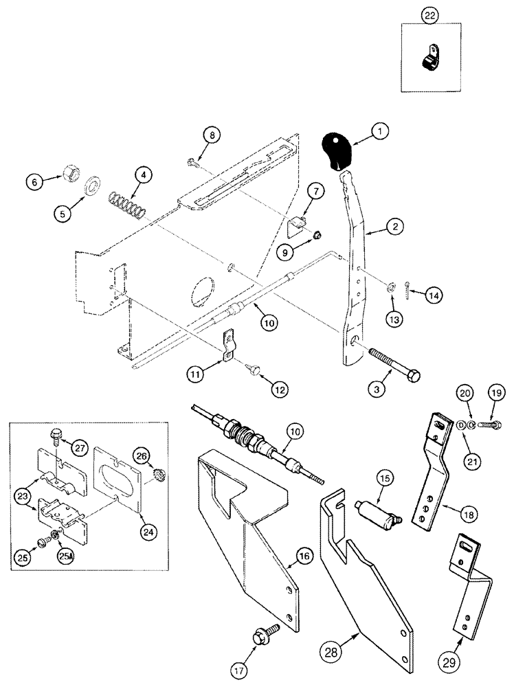 Схема запчастей Case IH 2555 - (03-02) - CONTROLS, THROTTLE (02) - FUEL SYSTEM