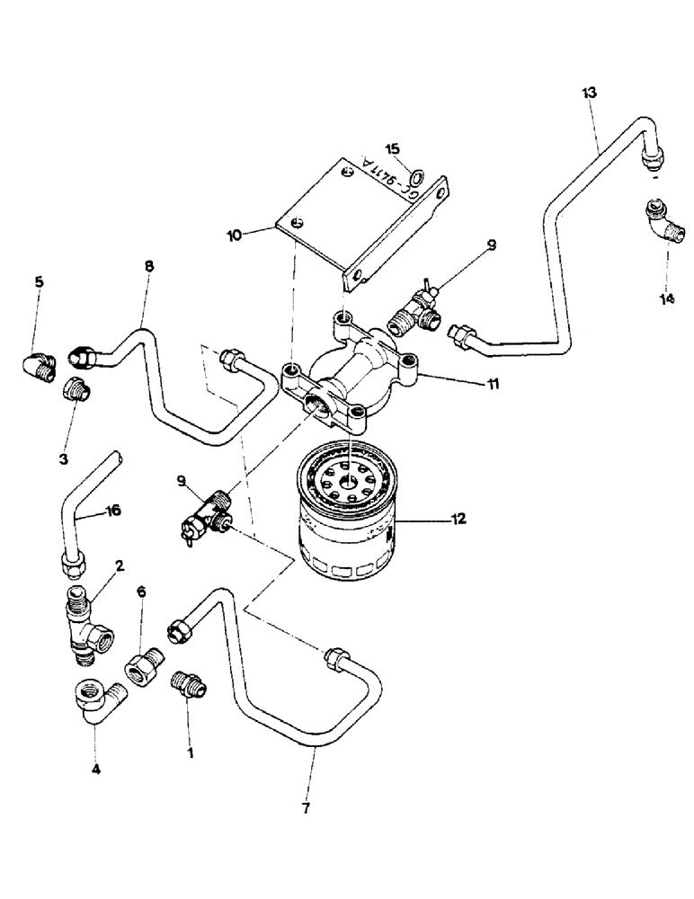 Схема запчастей Case IH D-358 - (05-27) - COOLANT FILTER 