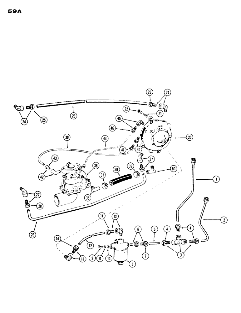 Схема запчастей Case IH 530 - (059A) - L.P.G. FUEL SYSTEM, 530 (159) SPARK IGNITION ENGINE (03) - FUEL SYSTEM