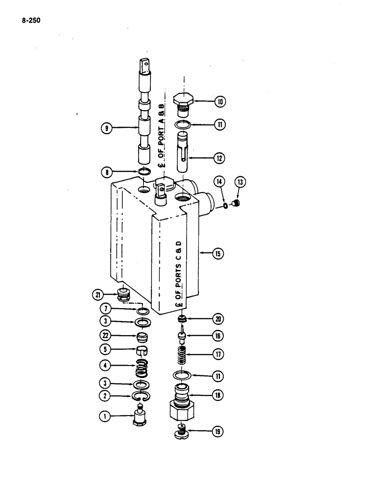 Схема запчастей Case IH 782 - (8-250) - DRUM CONTROL VALVE (07) - HYDRAULICS