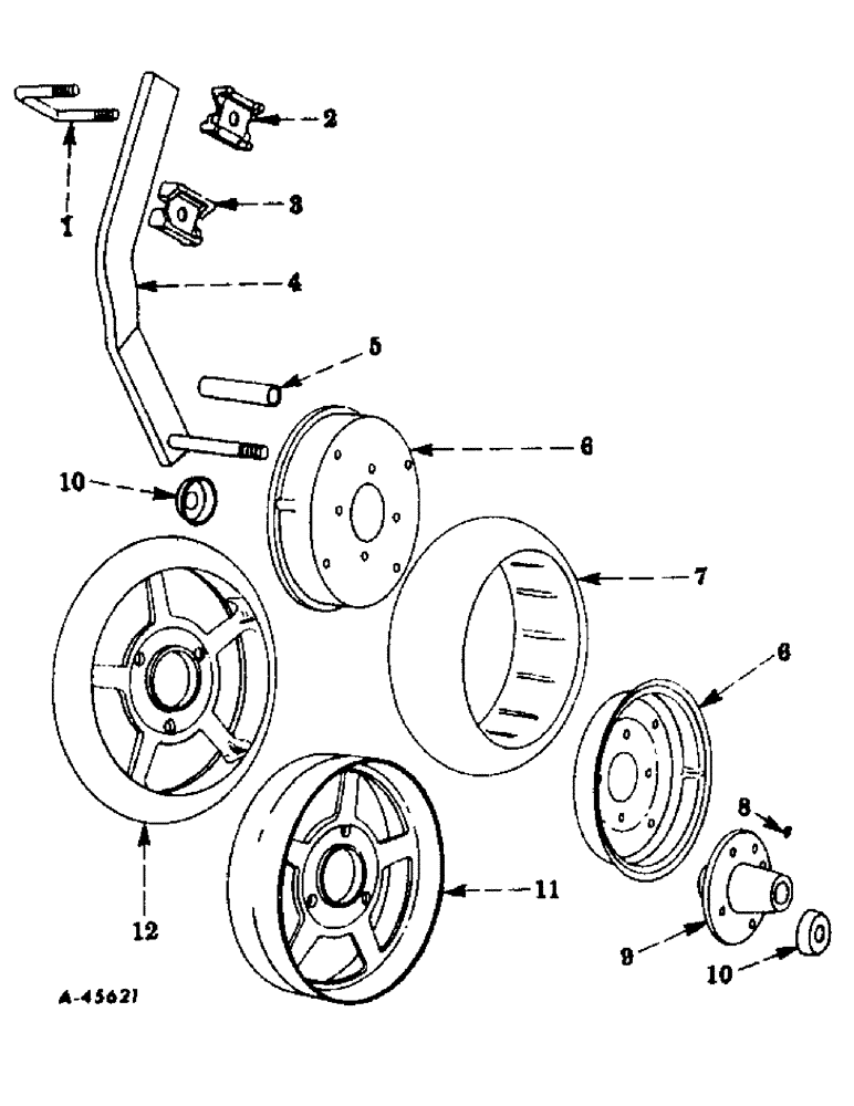 Схема запчастей Case IH 665A - (AE-14) - GAUGE WHEELS 