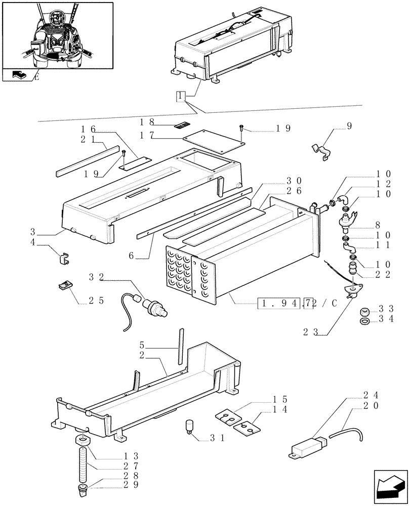 Схема запчастей Case IH PUMA 225 - (1.94.2/ B) - AIR CONDITIONING BREAKDOWN (10) - OPERATORS PLATFORM/CAB