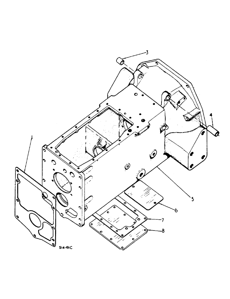 Схема запчастей Case IH 884 - (07-05) - CLUTCH HOUSING AND CONNECTIONS (04) - Drive Train