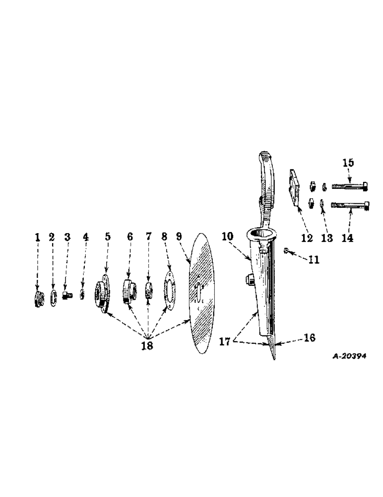 Схема запчастей Case IH 365 - (AC-08[A]) - SINGLE DISK OPENER 