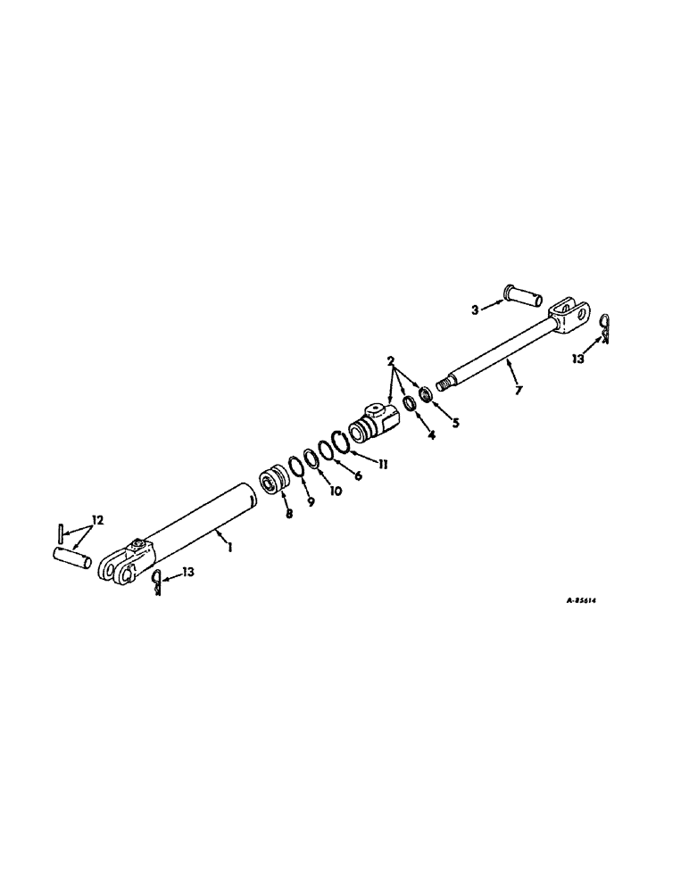 Схема запчастей Case IH 400 - (A-040) - HYDRAULIC CYLINDER, 2 X 8 IN. SINGLE ACTING, SERIAL NO. 1607 AND BELOW 