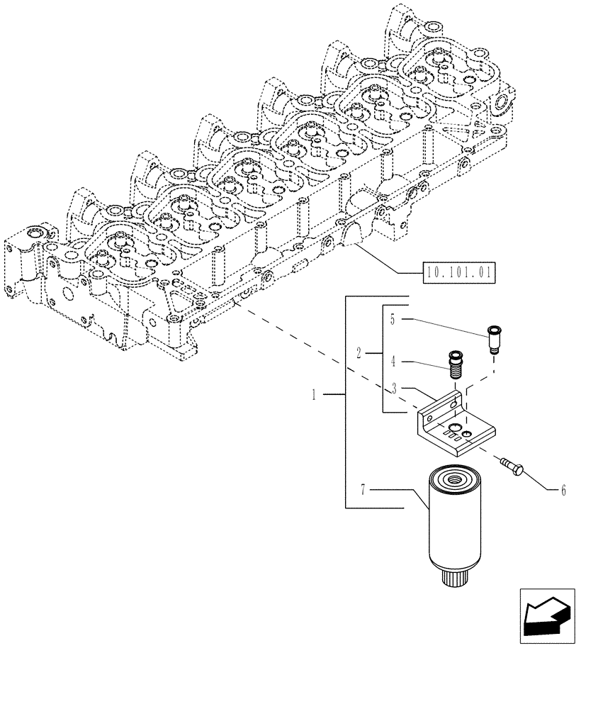 Схема запчастей Case IH P140 - (10.206.01) - FUEL FILTER (10) - ENGINE