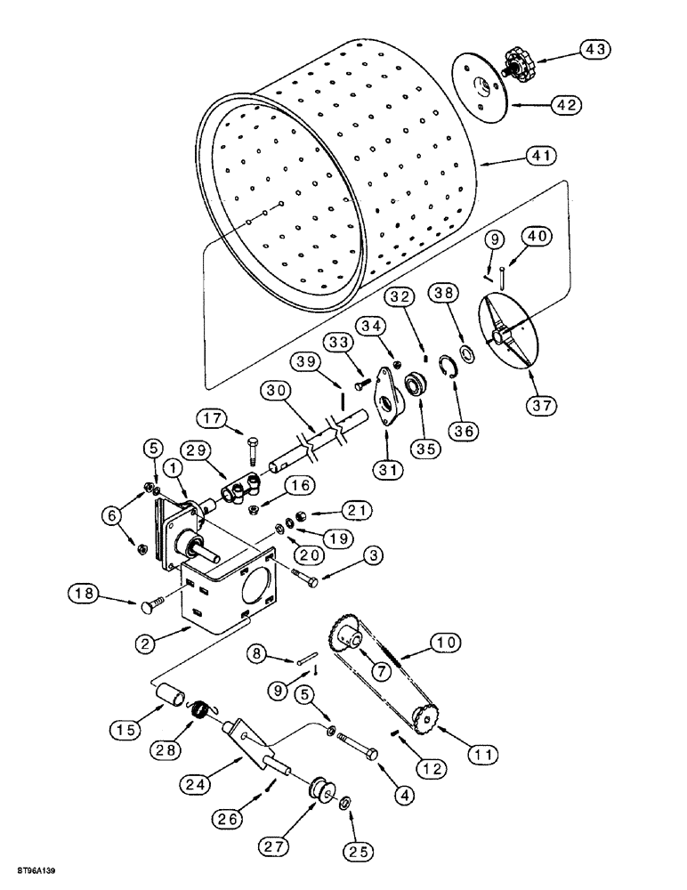 Схема запчастей Case IH 955 - (9C-18) - SEED DRUM DRIVE (09) - CHASSIS/ATTACHMENTS