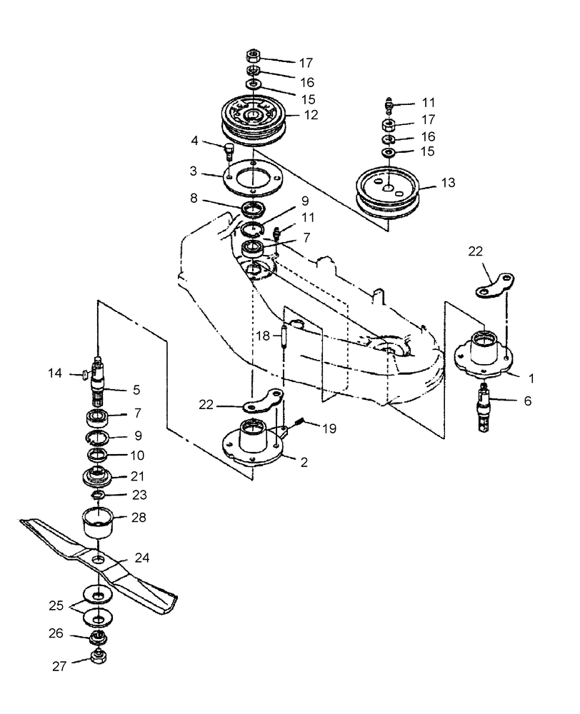 Схема запчастей Case IH 715667046 - (004) - BEARING HOLDERS, RIGHT & LEFT 