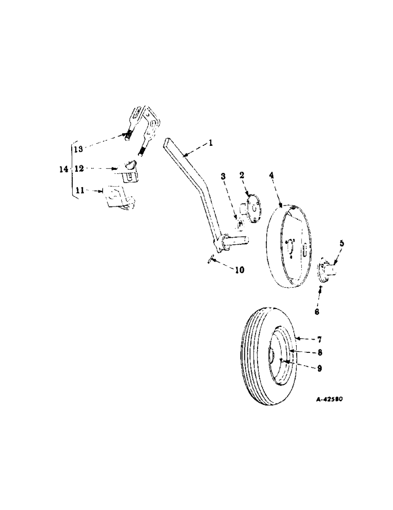 Схема запчастей Case IH 200 - (M-6) - GAUGE WHEELS, PNEUMATIC TIRE AND STEEL WHEEL 