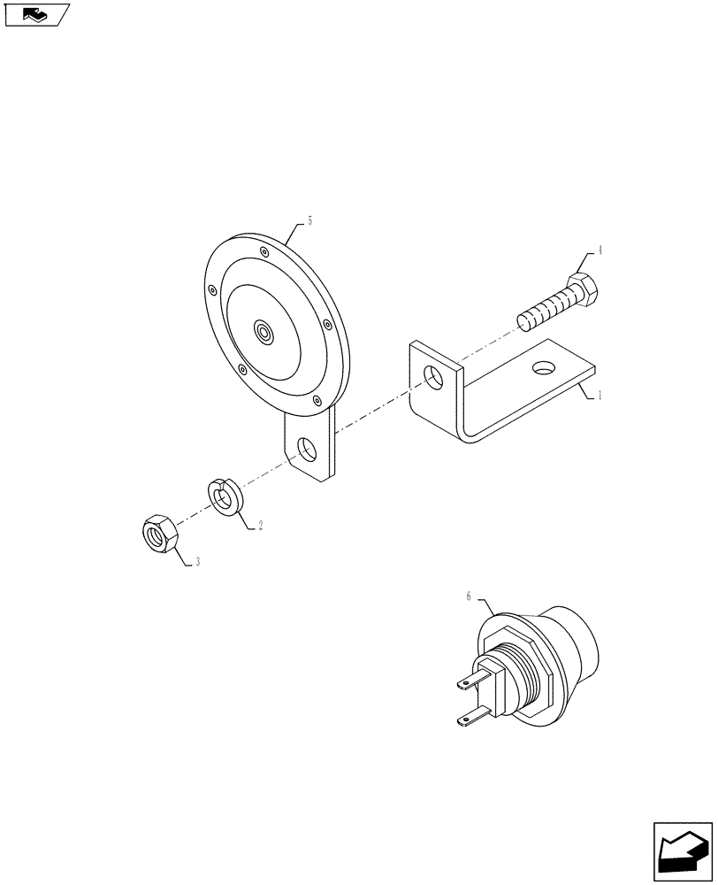 Схема запчастей Case IH FARMALL 65A - (55.408.01) - HORN KIT (55) - ELECTRICAL SYSTEMS