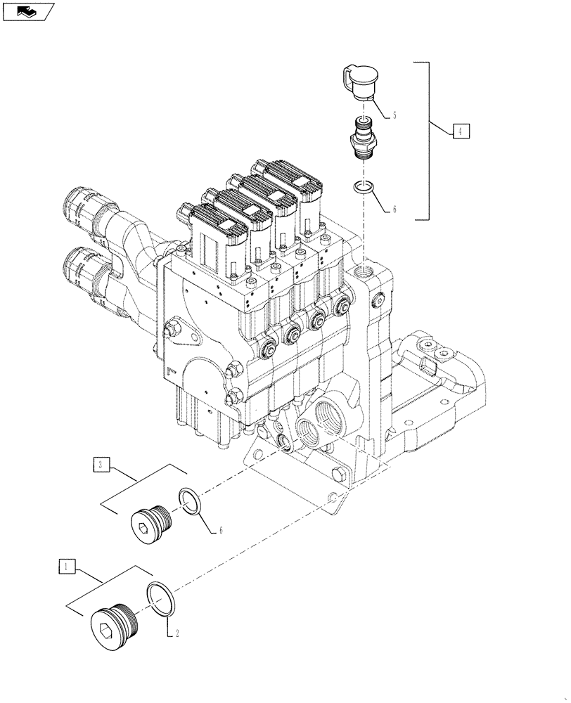 Схема запчастей Case IH STEIGER 350 - (35.204.21) - MEGA/TWIN FLOW PLUGS (35) - HYDRAULIC SYSTEMS