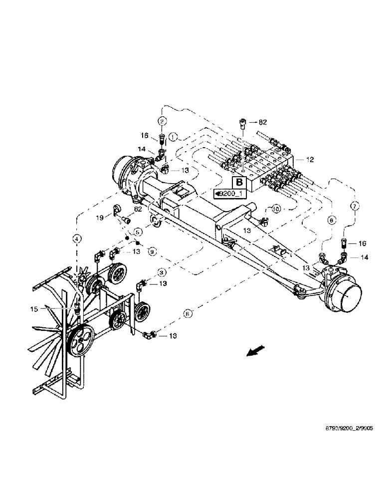 Схема запчастей Case IH 8790 - (232) - CENTRAL LUBRICATION SYSTEM, UNIT (71) - LUBRICATION SYSTEM