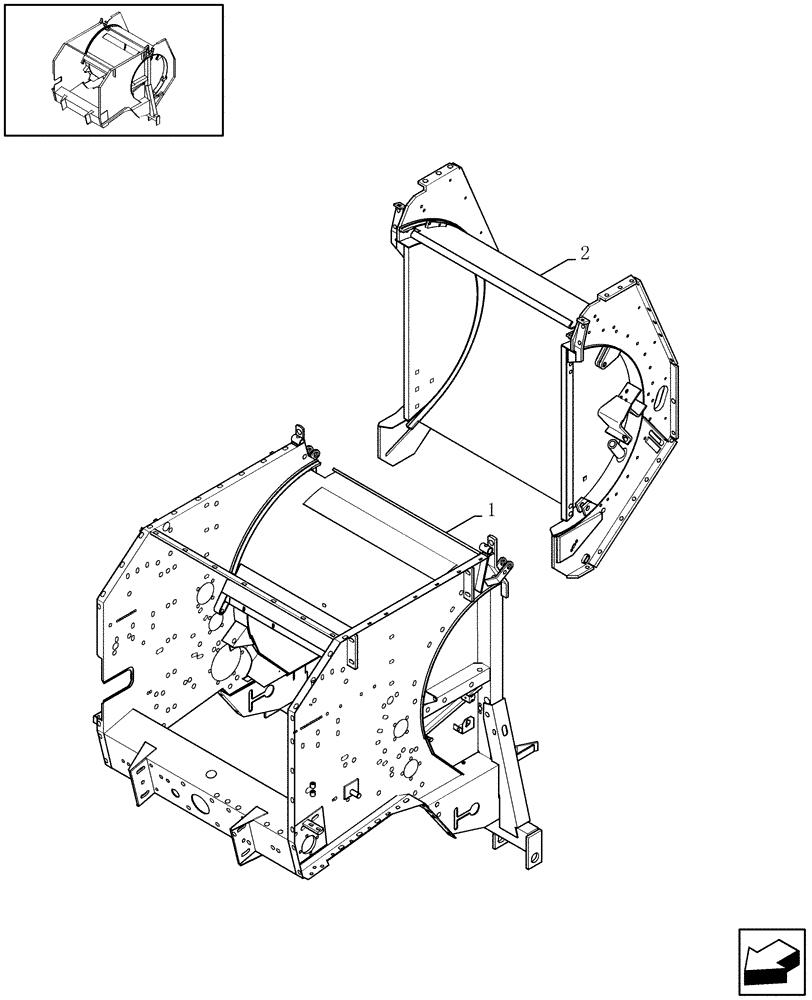 Схема запчастей Case IH RBX341 - (12.04[01]) - FRAME AND TAILGATE (12) - MAIN FRAME