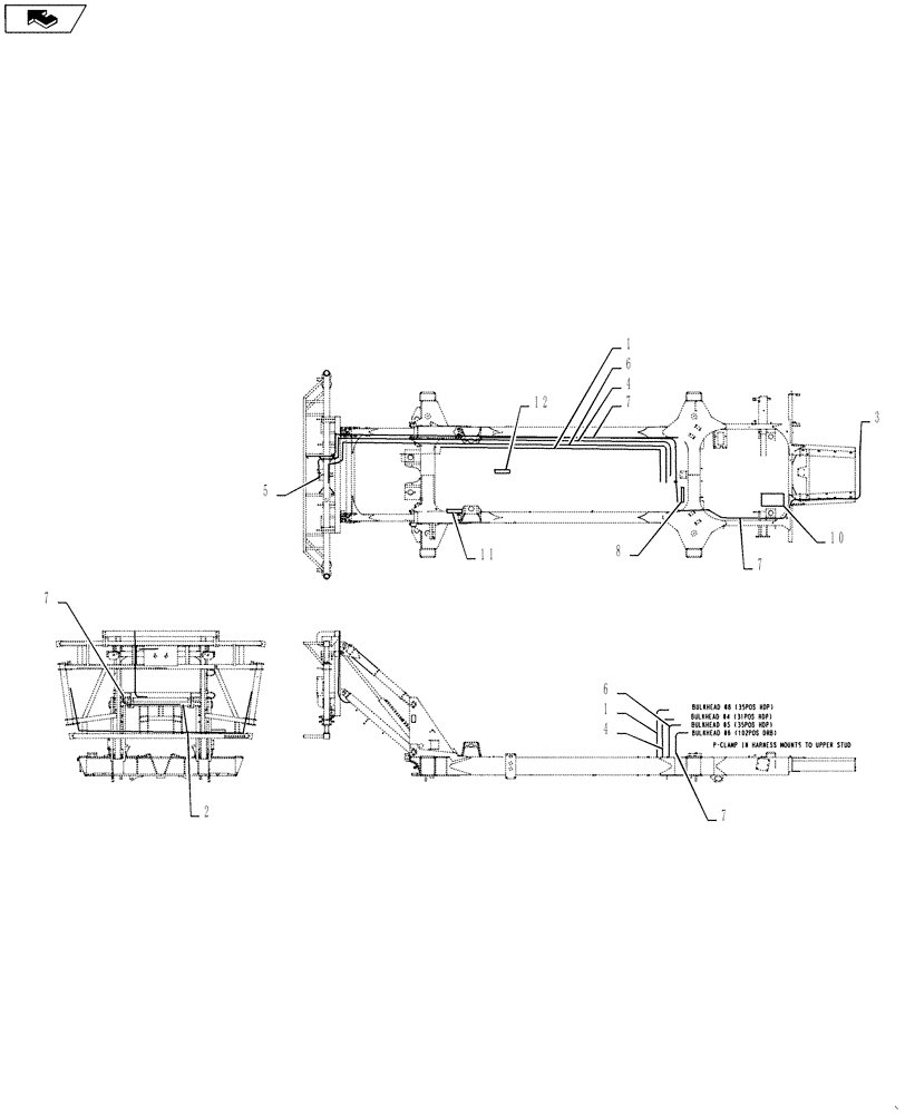 Схема запчастей Case IH 4420 - (12-001[02]) - FRAME ELECTRICAL GROUP FROM 01/2009 (06) - ELECTRICAL