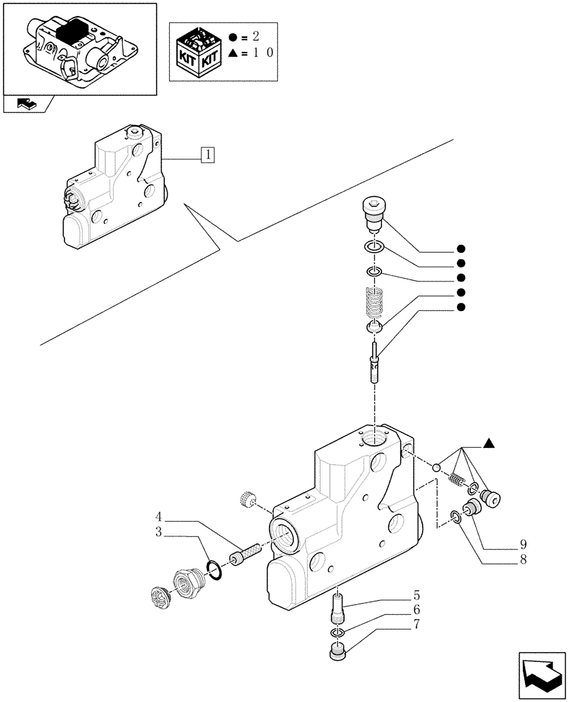 Схема запчастей Case IH PUMA 155 - (1.82.7/01B) - CLOSING SIDE PANEL & RELATED PARTS (07) - HYDRAULIC SYSTEM