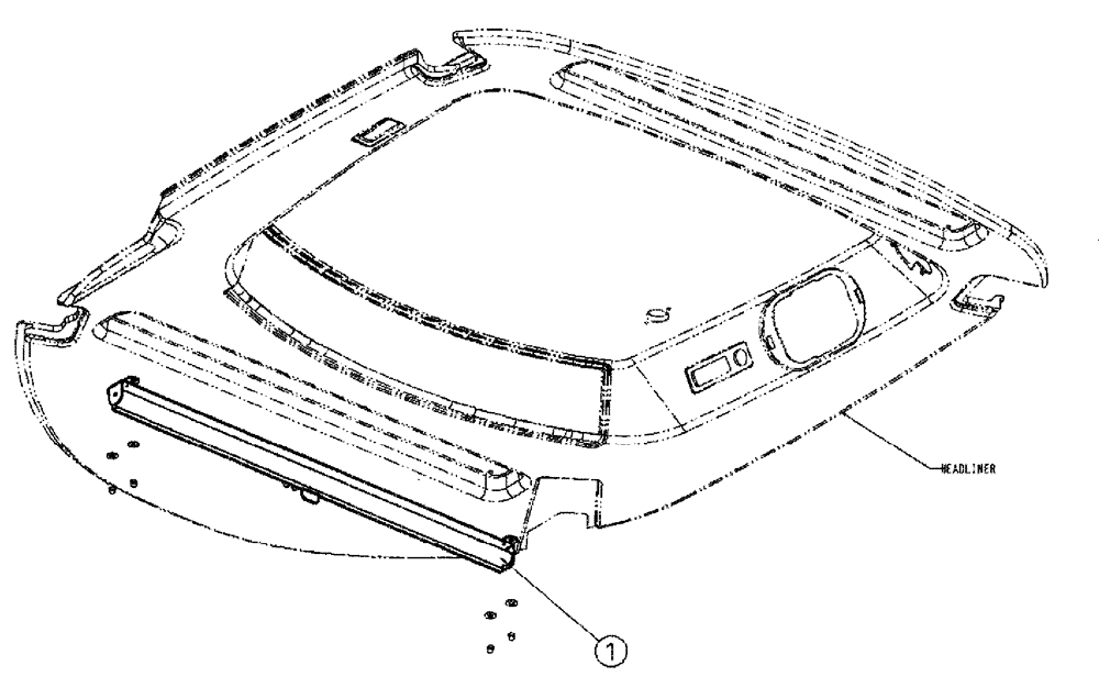 Схема запчастей Case IH SPX4260 - (01-005) - BLIND ASSEMBLY, FRONT SCISSOR Cab Interior