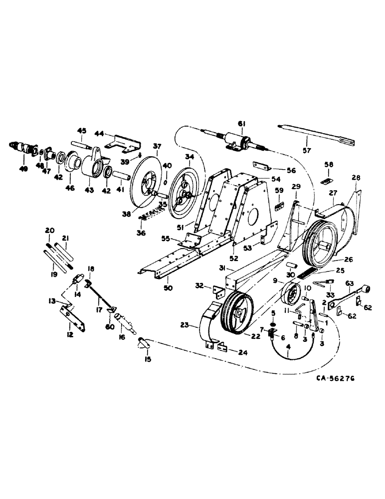 Схема запчастей Case IH 1440 - (07-18) - DRIVE TRAIN, SEPARATOR DRIVE Drive Train