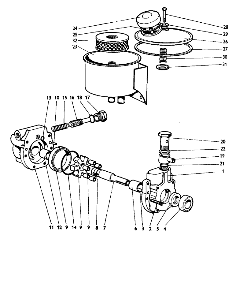 Схема запчастей Case IH 880A - (092) - PUMP AND RESERVOIR, PART OF U599, POWER-ASSISTED STEERING Steering & Front Axle