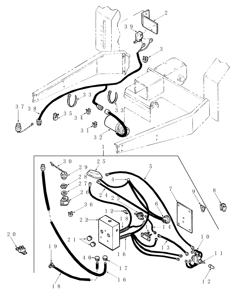 Схема запчастей Case IH RBX441 - (016) - ELECTRIC TWINE WRAPPER CONTROL & MAIN WIRE HARNESS (68) - TYING/WRAPPING