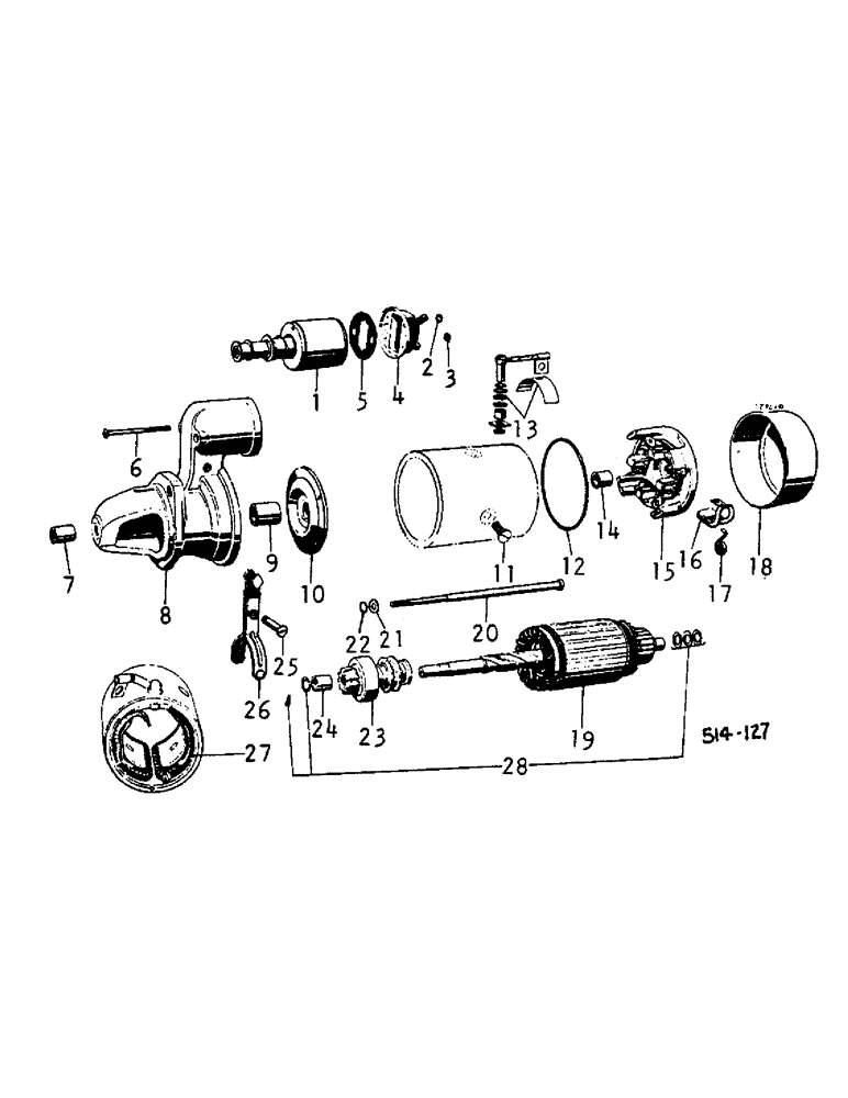 Схема запчастей Case IH 884 - (08-06) - CRANKING MOTOR, BOSCH (06) - ELECTRICAL