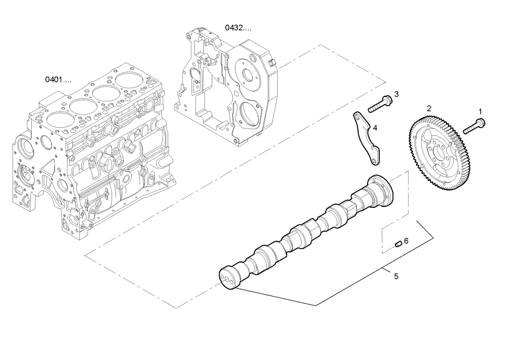 Схема запчастей Case IH F4BE0484F D606 - (1250.010) - TIMING PARTS [UP TO # 272516] 