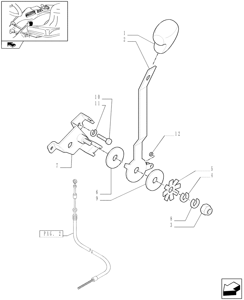 Схема запчастей Case IH FARMALL 75C - (1.92.10/01[03]) - THROTTLE CONTROL LINKAGE - L/CAB (10) - OPERATORS PLATFORM/CAB