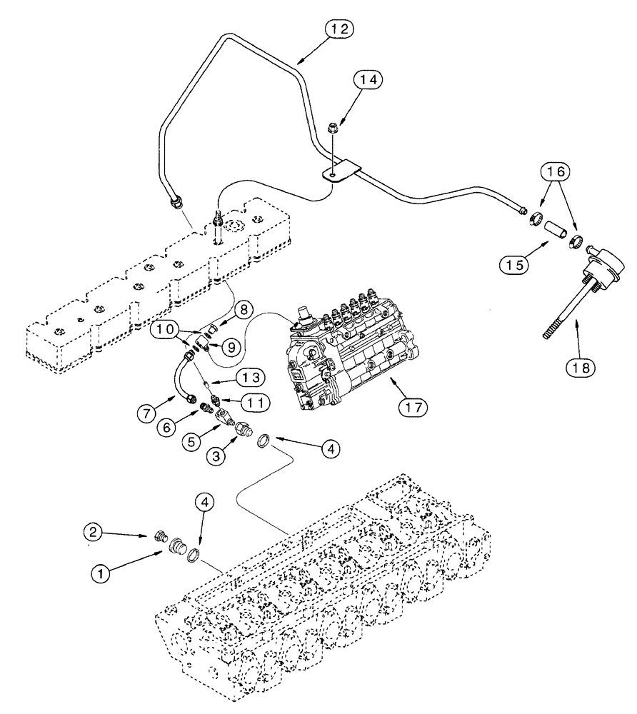 Схема запчастей Case IH 7220 - (3-006) - ANEROID AND WASTEGATE SYSTEM, 6T-830 EMISSIONS CERT. ENGN, 7220 TRCTR ONLY, P.I.N. JJA0064978 & AFTR (03) - FUEL SYSTEM