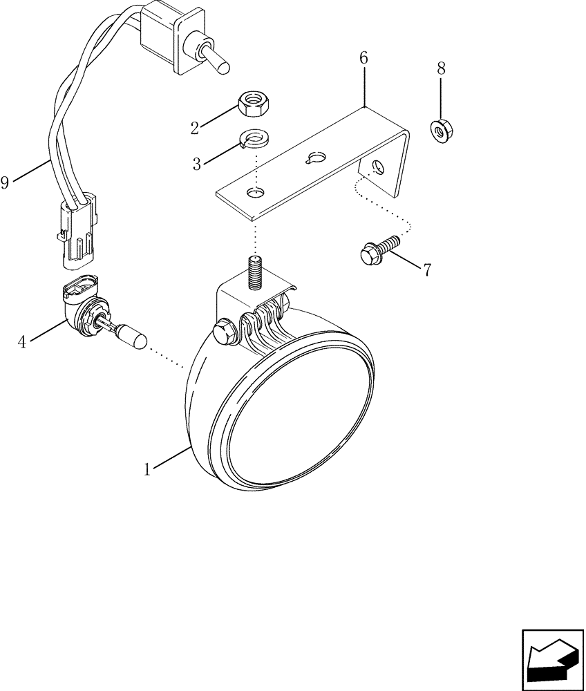 Схема запчастей Case IH 2588 - (55.408.06) - LAMP ASSY - SIEVE (55) - ELECTRICAL SYSTEMS