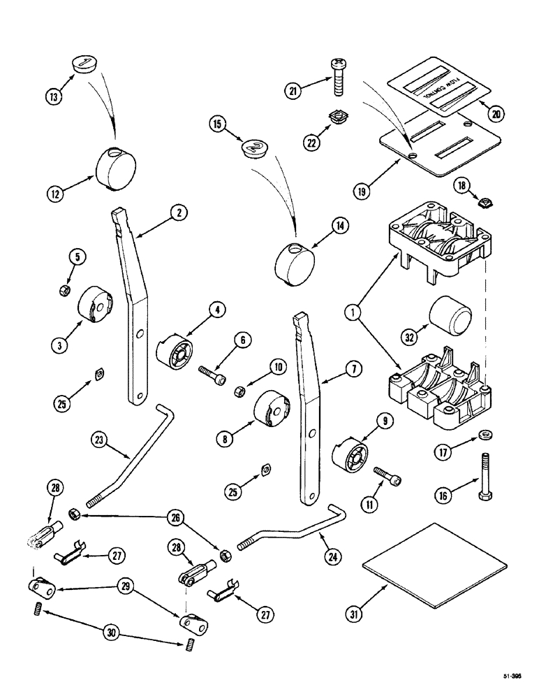 Схема запчастей Case IH 5150 - (8-058) - INTERIOR REMOTE FLOW CONTROLS, VERSION WITH CAB - WITHOUT HITCH (08) - HYDRAULICS