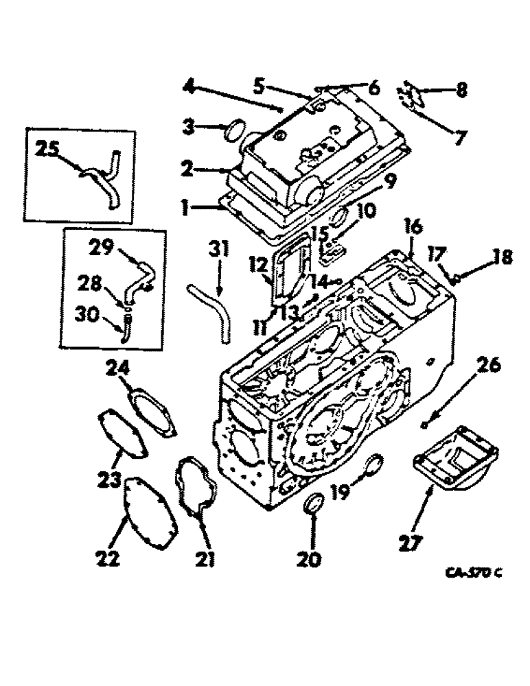 Схема запчастей Case IH 1466 - (07-27) - DRIVE TRAIN, REAR FRAME, COVER AND CONNECTIONS, 1066, 1466 AND 1468 GEAR DRIVE TRACTORS (04) - Drive Train