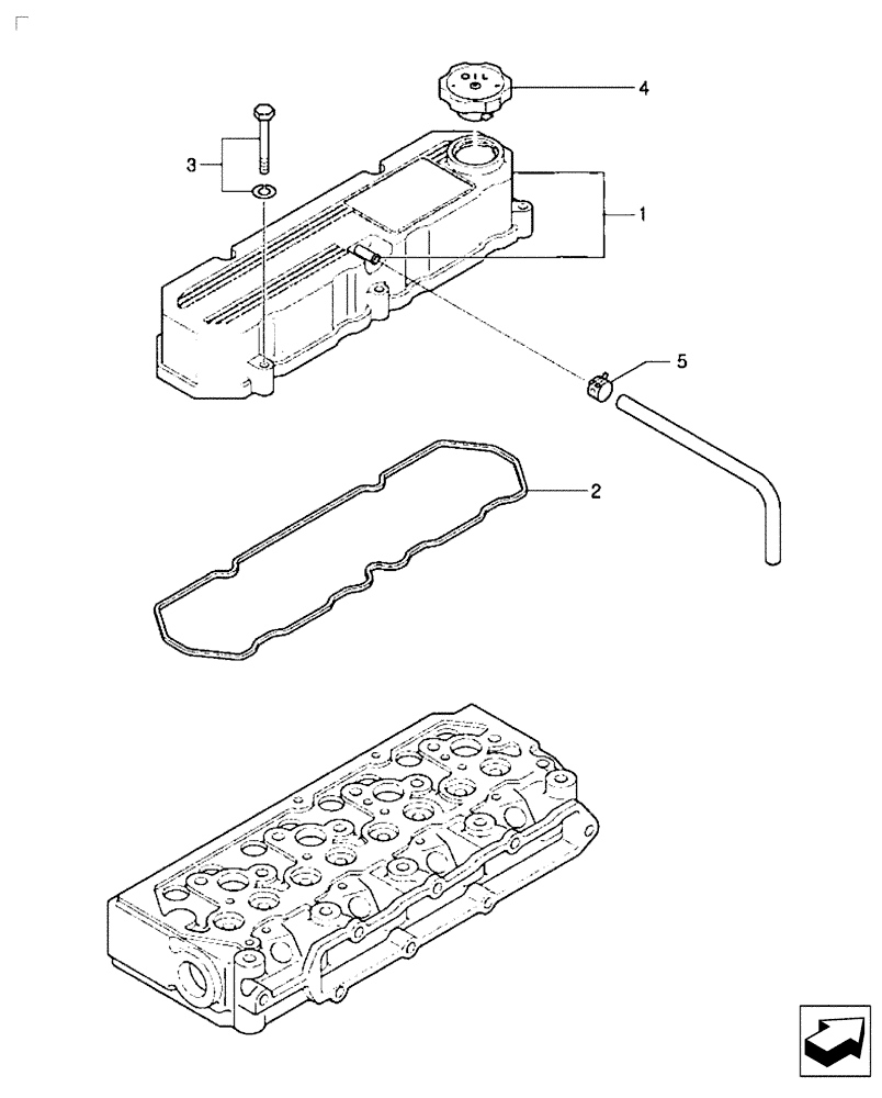 Схема запчастей Case IH FARMALL 35B - (10.106.02) - ROCKER COVER (10) - ENGINE