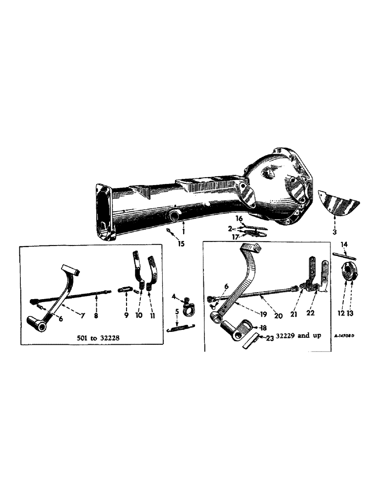 Схема запчастей Case IH INTERNATIONAL - (07-03) - DRIVE TRAIN, CLUTCH HOUSING, CONTROLS AND CONNECTIONS (04) - Drive Train